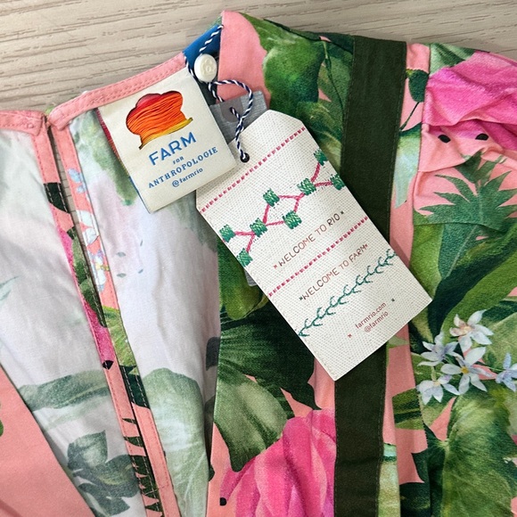 FARM Rio Vibrant Green and Pink Floral Jumpsuit - Picture 3 of 4